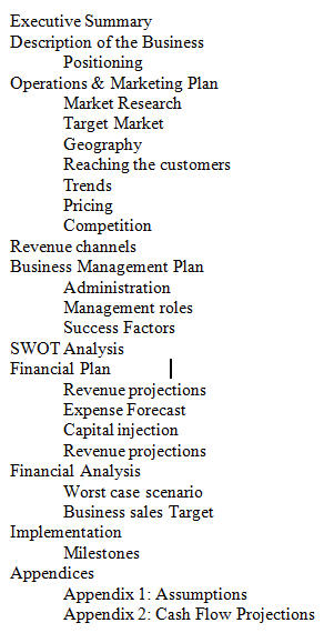 Personal details business plan