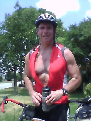 Cycling on a hot summer day.